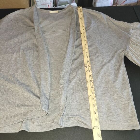 Pebble and Stone Grey Open Drapey Bell Sleeve Cardigan Large - Picture 7 of 11